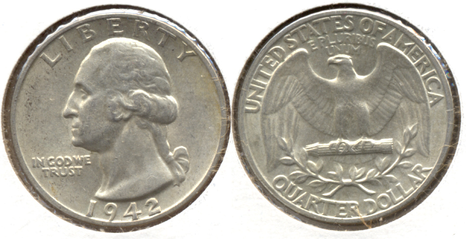 1942 Washington Quarter AU-50 o