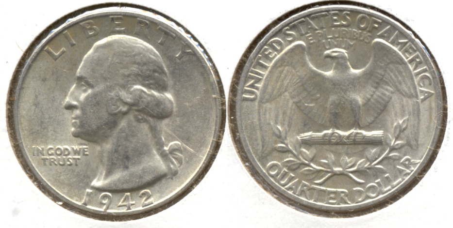 1942 Washington Quarter AU-50 q