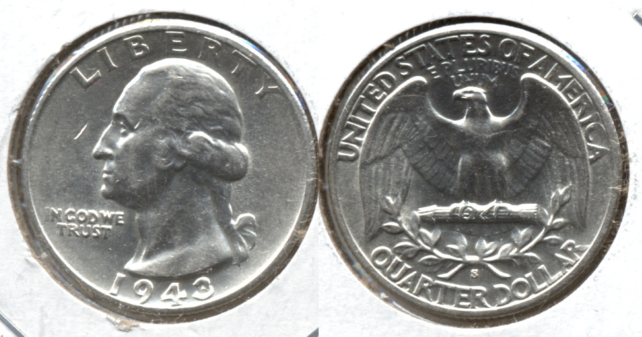 1943-S Washington Quarter AU-55 a