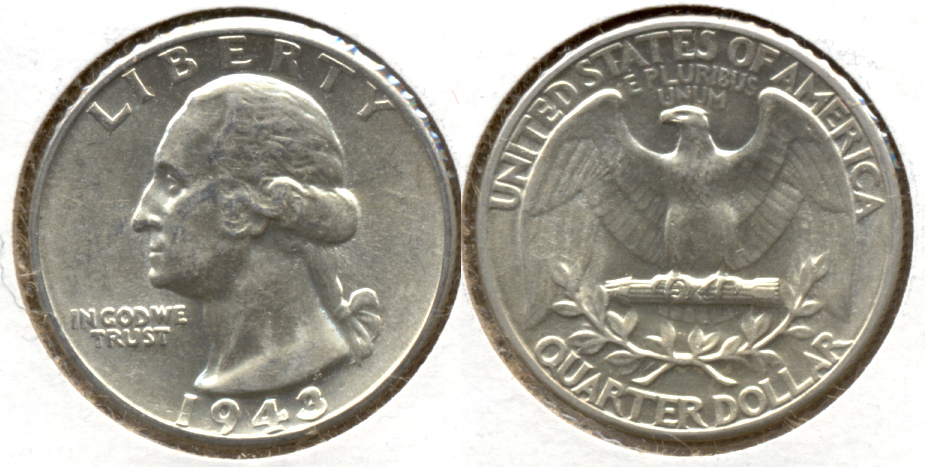 1943 Washington Quarter AU-50 d