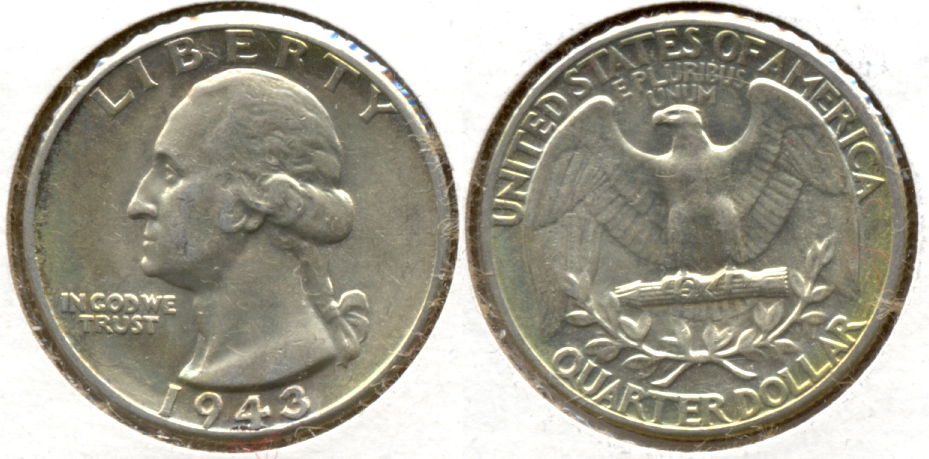 1943 Washington Quarter AU-50 f