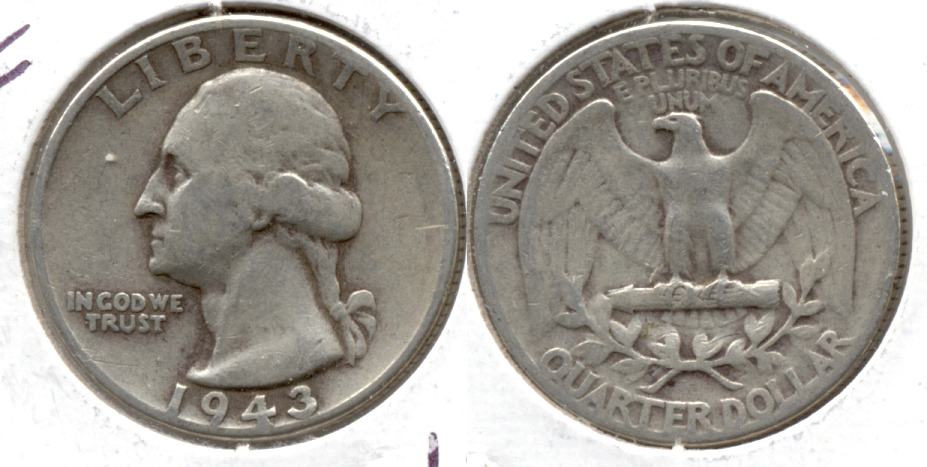1943 Washington Quarter Fine-12 a