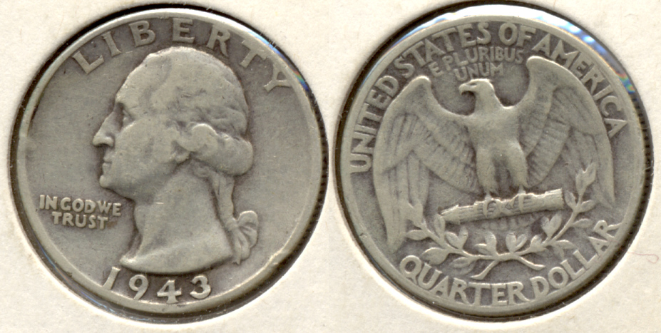 1943 Washington Quarter Fine-12 b
