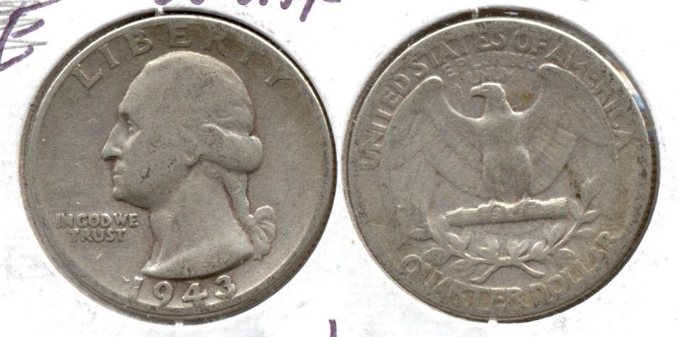 1943 Washington Quarter VG-8