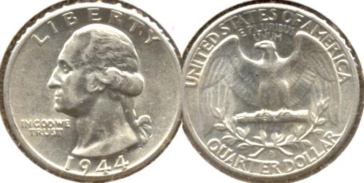1944-D Washington Quarter AU-50