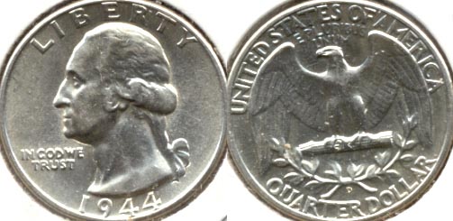 1944-D Washington Quarter AU-55