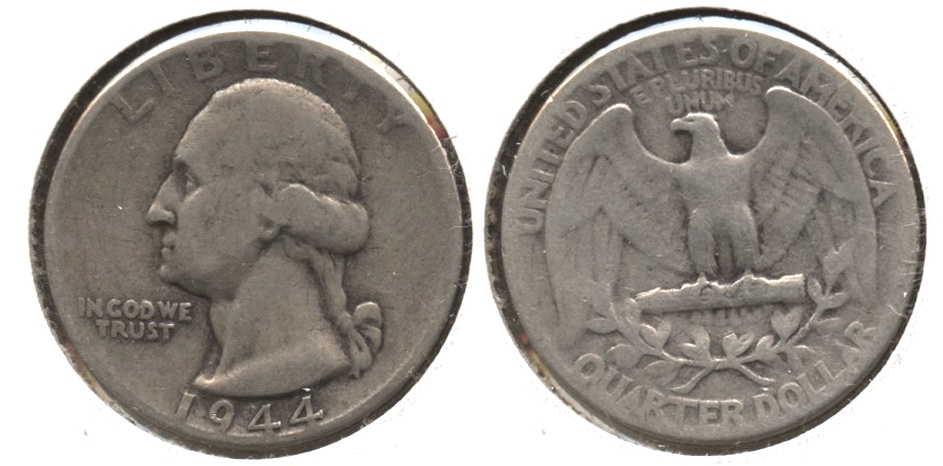 1944 Washington Quarter VG-8 #c