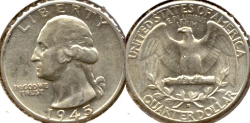 1945-D Washington Quarter AU-50 b