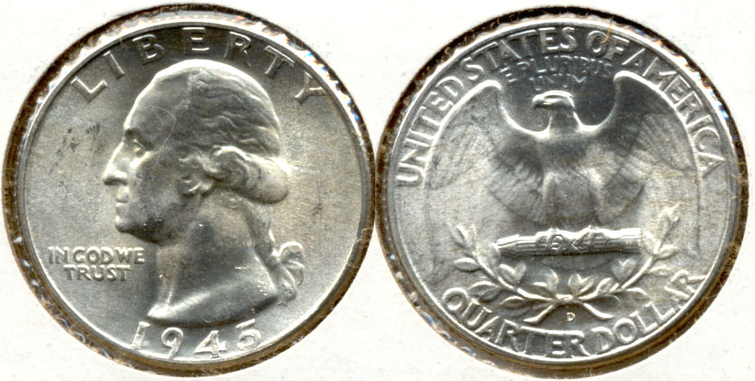 1945-D Washington Quarter MS-60