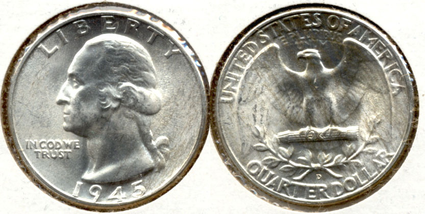 1945-D Washington Quarter MS-64 b