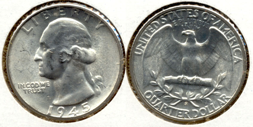 1945-S Washington Quarter MS-60 e