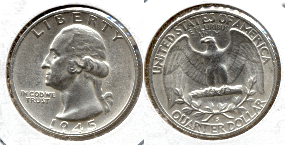 1945-S Washington Quarter MS-63 w