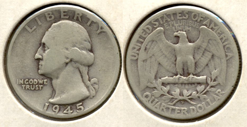 1945-S Washington Quarter VG-8