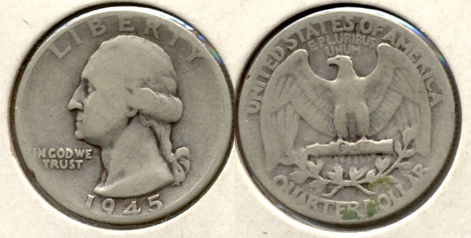 1945 Washington Quarter Good-4