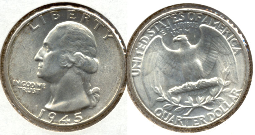 1945 Washington Quarter MS-64