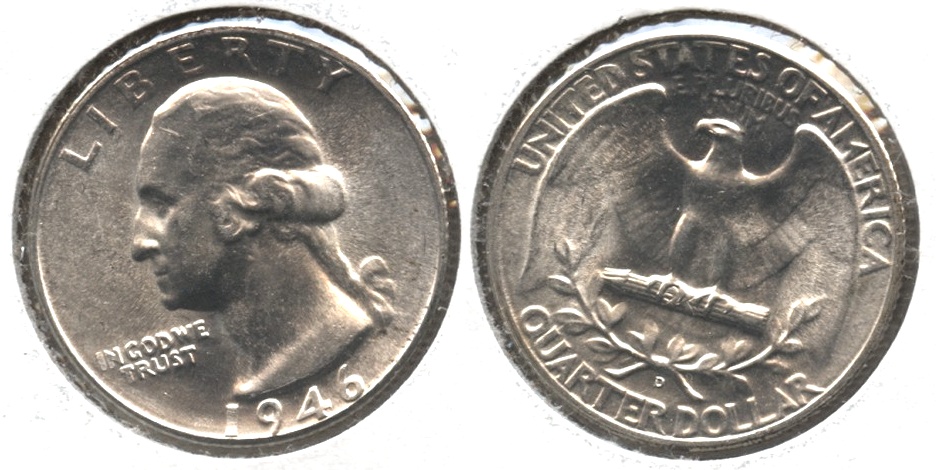 1946-D Washington Quarter MS-64 #a