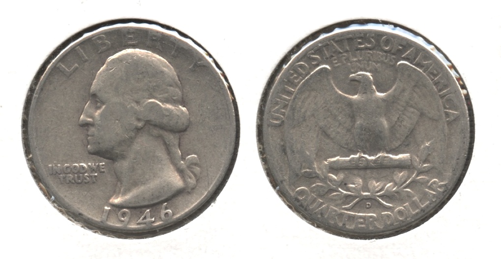 1946-D Washington Quarter VG-8