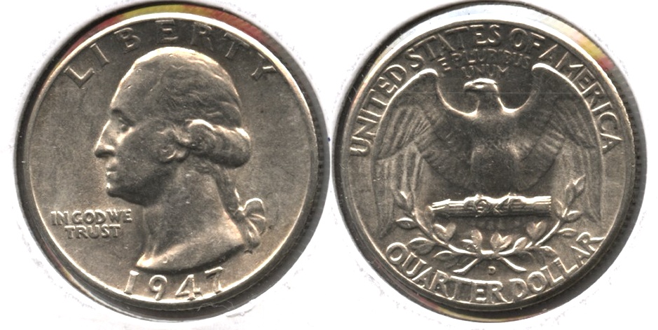 1947-D Washington Quarter AU-55