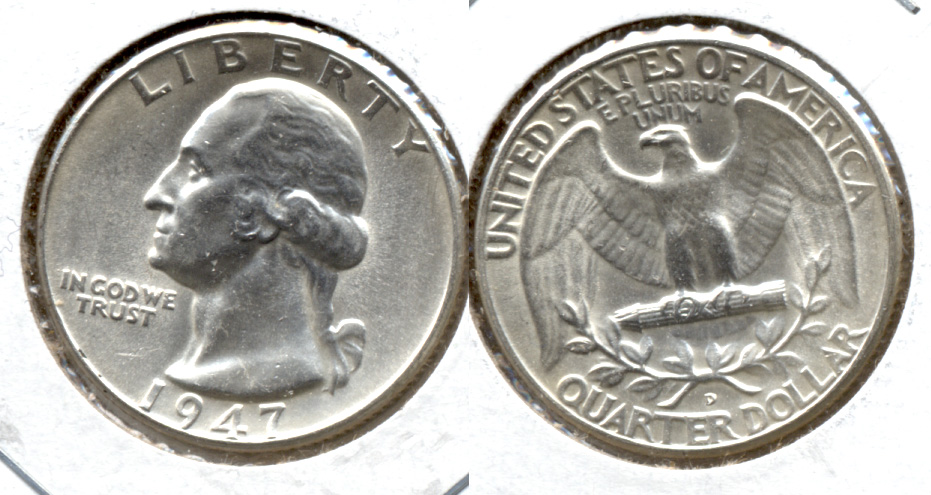 1947-D Washington Quarter MS-63 a
