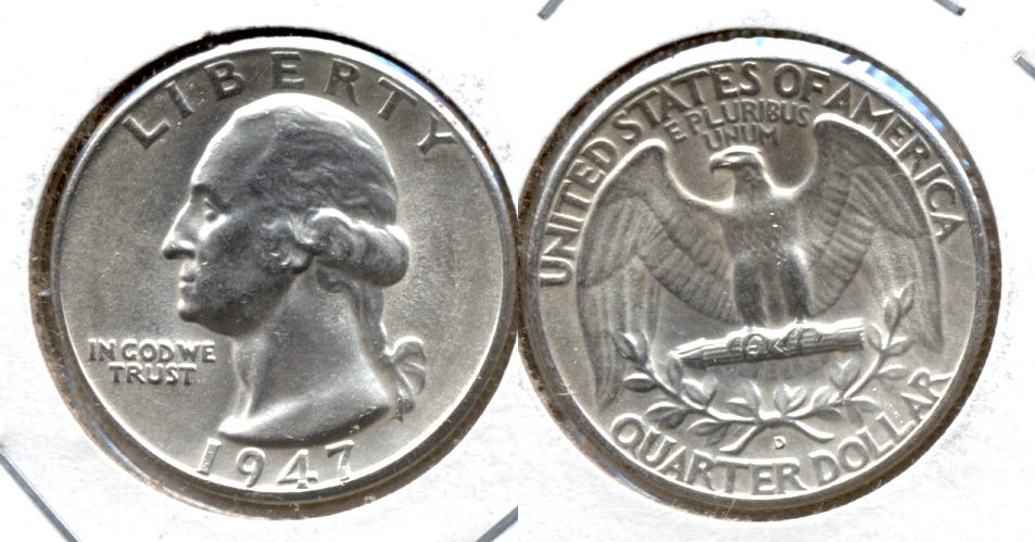 1947-D Washington Quarter MS-63 d