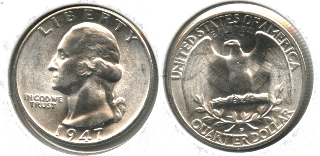 1947-D Washington Quarter MS-64 #i