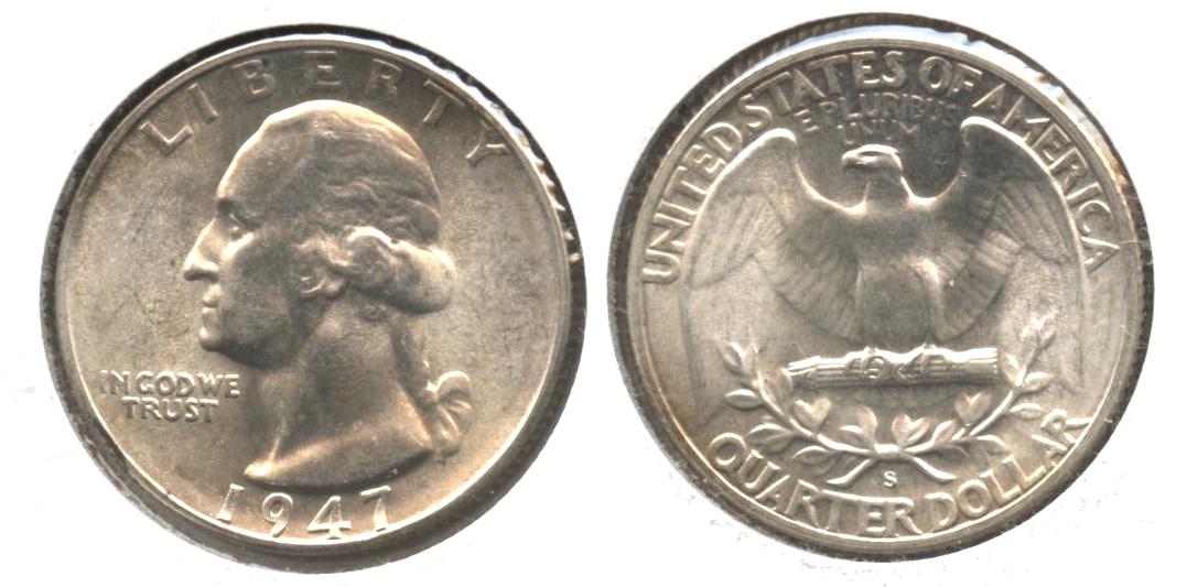 1947-S Washington Quarter MS-64 #a