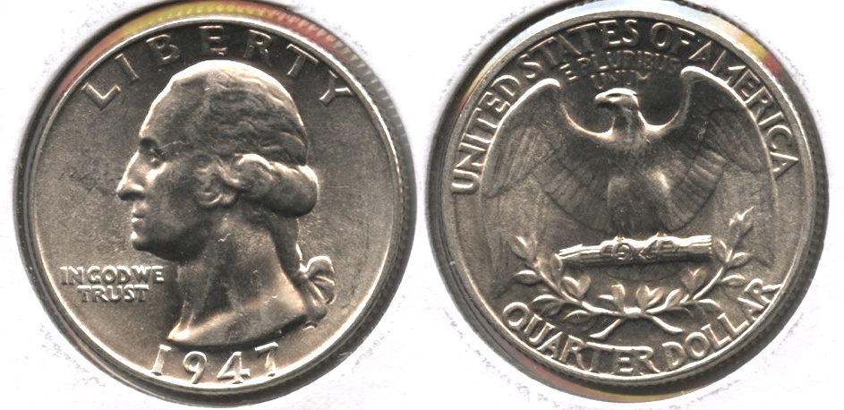 1947 Washington Quarter AU-55 a