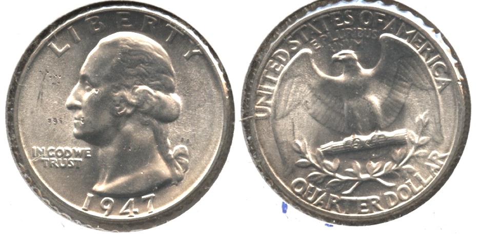 1947 Washington Quarter MS-60 #a