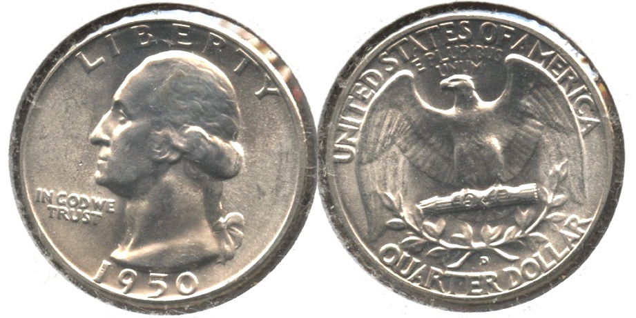 1950-D Washington Quarter MS-60
