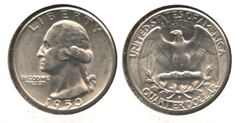 1950-D Washington Quarter MS-60 #d