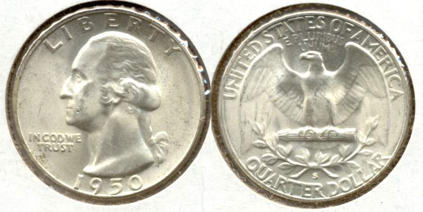 1950-S Washington Quarter MS-60