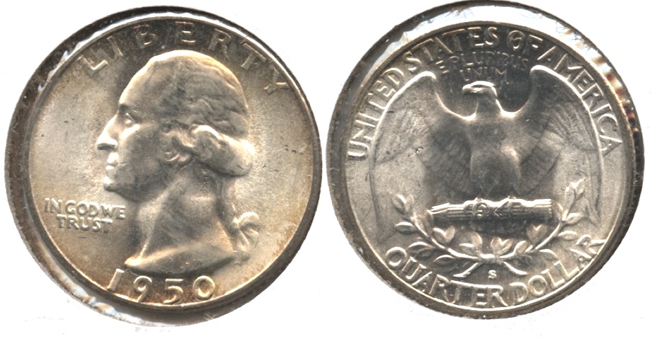 1950-S Washington Quarter MS-60 #b