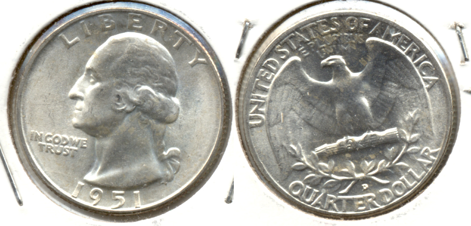1951-D Washington Quarter MS-60 a