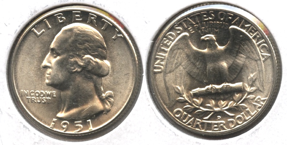 1951-D Washington Quarter MS-60 #c