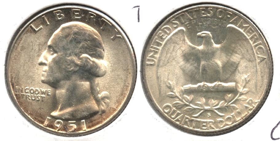 1951-S Washington Quarter MS-64