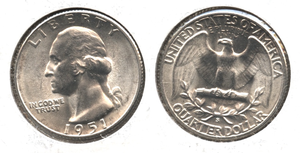 1951-S Washington Quarter MS-64 #a
