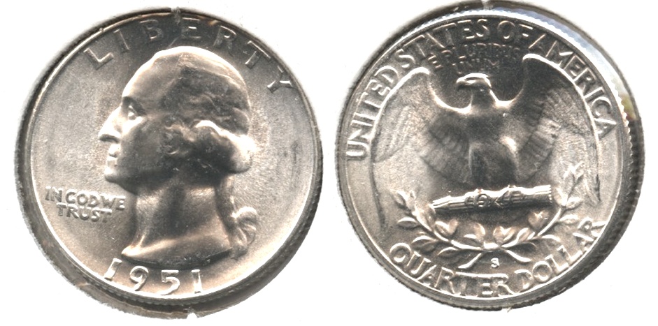 1951-S Washington Quarter MS-65