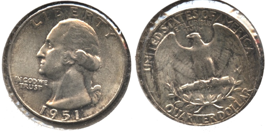 1951 Washington Quarter MS-60 #e
