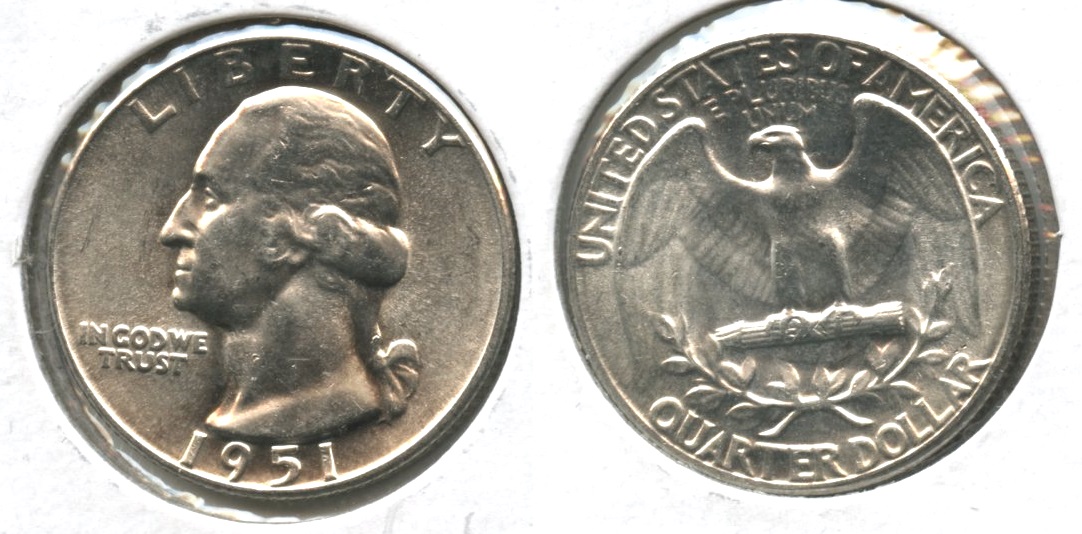 1951 Washington Quarter MS-60 #j
