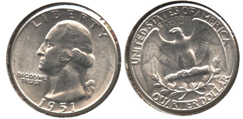 1951 Washington Quarter MS-64 #b
