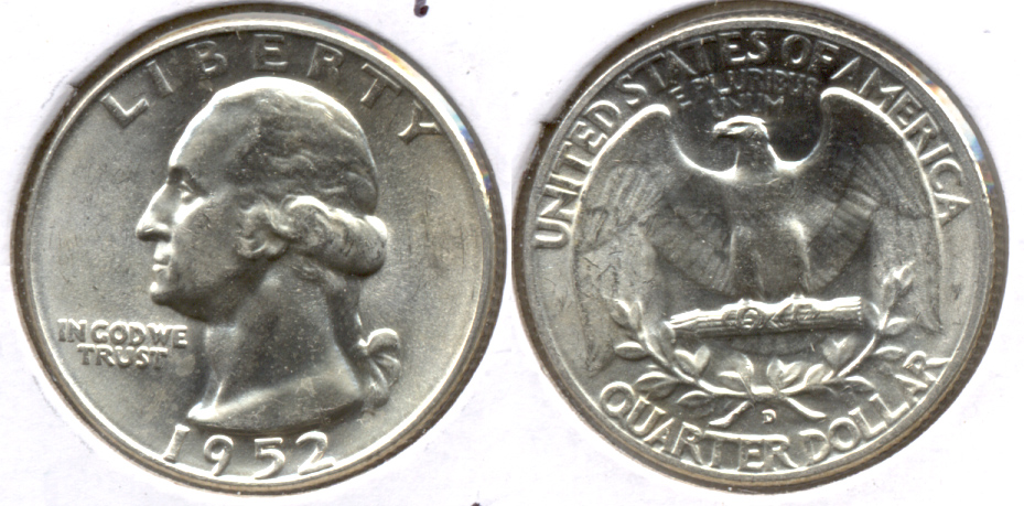 1952-D Washington Quarter MS-60 j