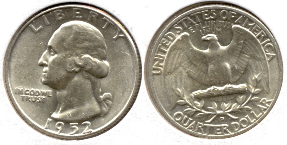 1952-D Washington Quarter MS-60 k
