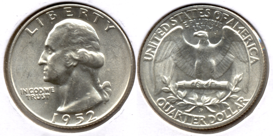 1952-D Washington Quarter MS-60 l
