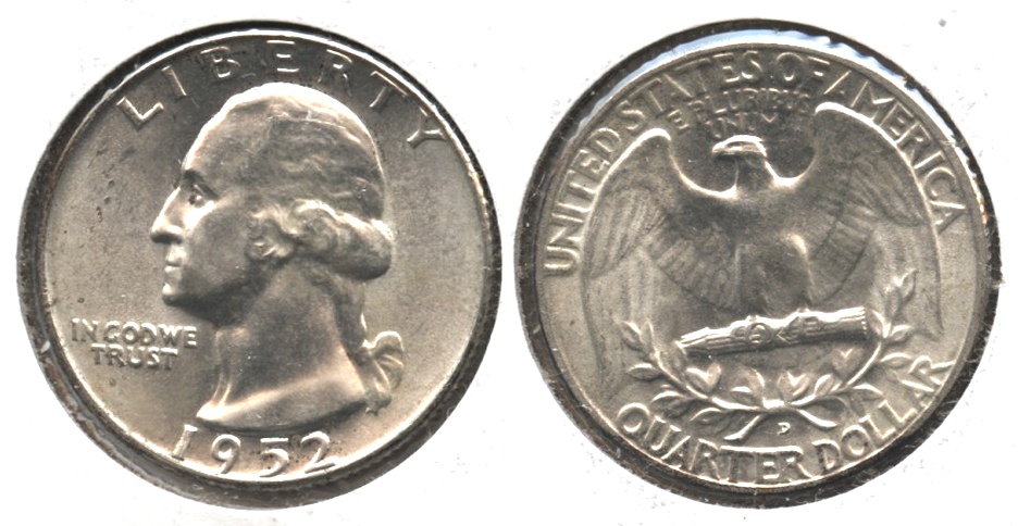 1952-D Washington Quarter MS-60 #u