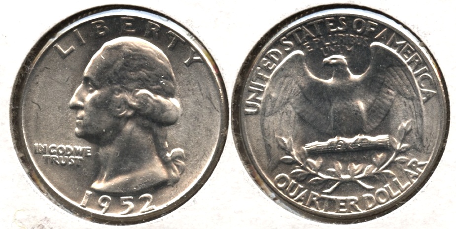 1952 Washington Quarter MS-60