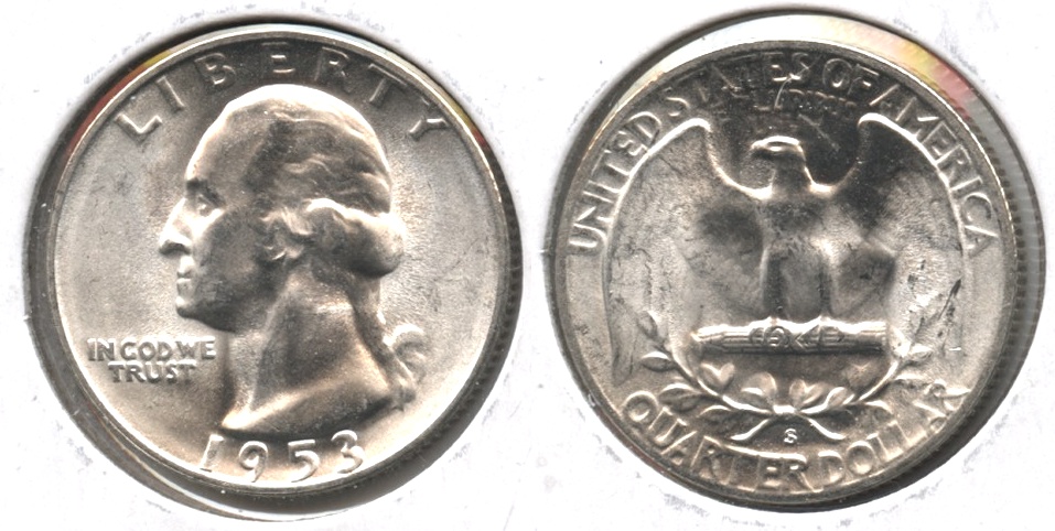 1953-S Washington Quarter MS-64 #a