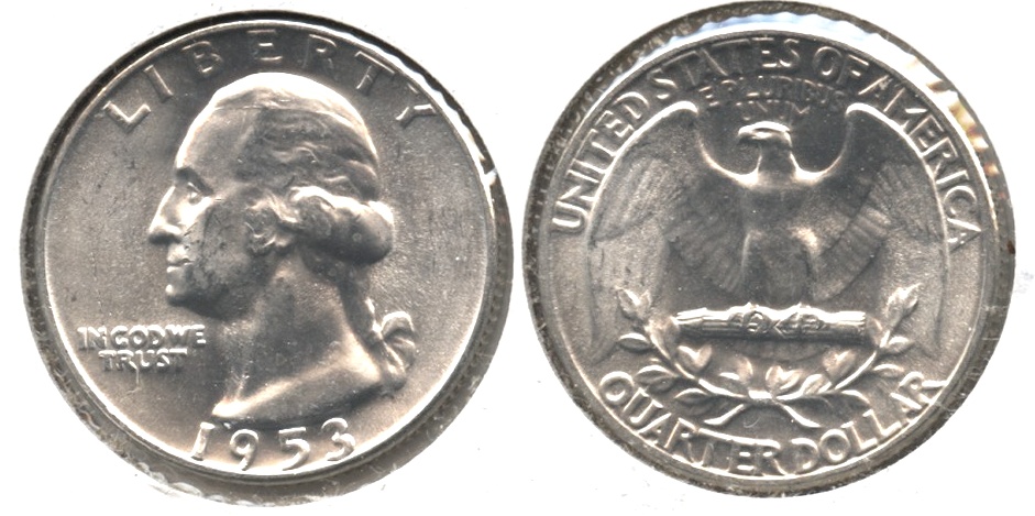 1953 Washington Quarter MS-60 #d