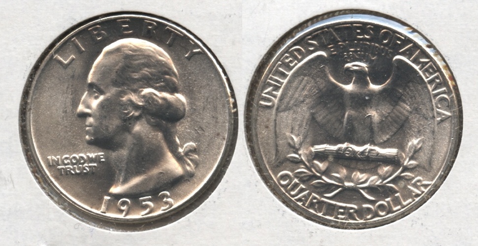 1953 Washington Quarter MS-60 #f