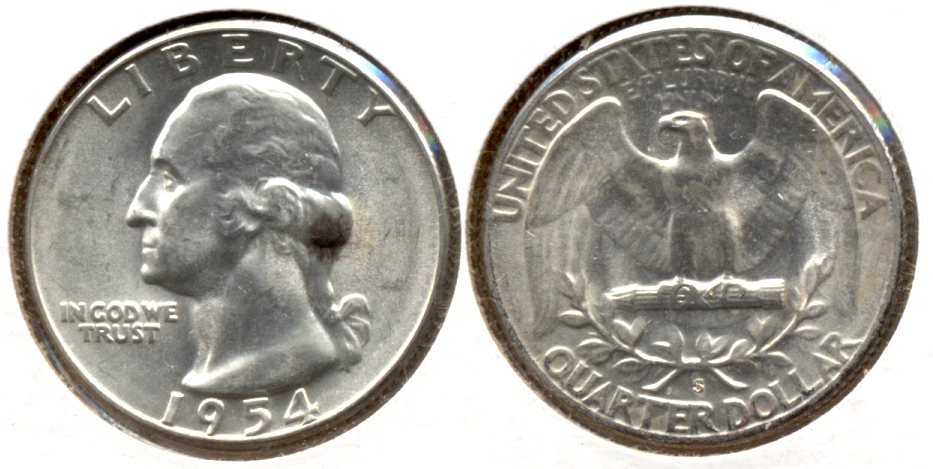 1954-S Washington Quarter MS-60 ab