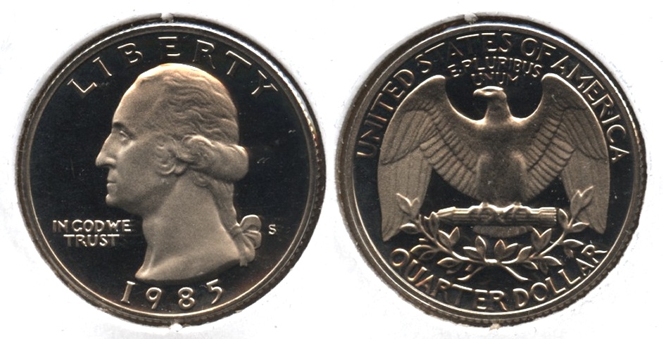 1985-S Washington Quarter Proof
